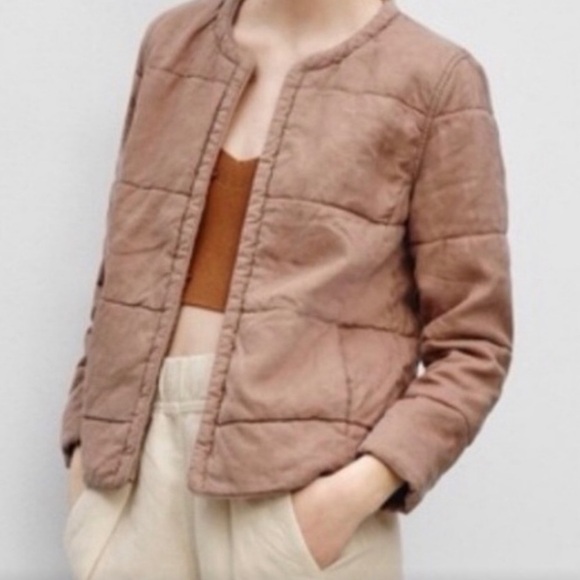 WILFRED |  JONQUILLE LINEN QUILTED BLACK JACKET | M - Picture 1 of 8